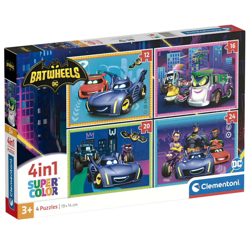 Puzzle Batwheels DC Comics 12+16+20+24 pièces