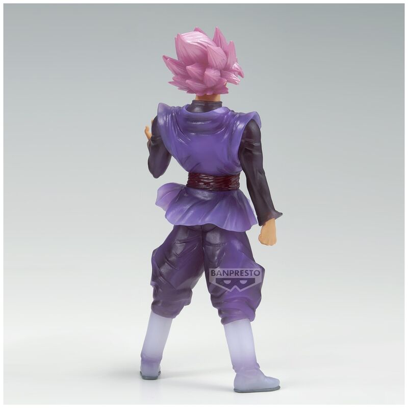 Figurine transparente Goku Black Super Saiyan Rosé de Dragon Ball Super, 19 cm