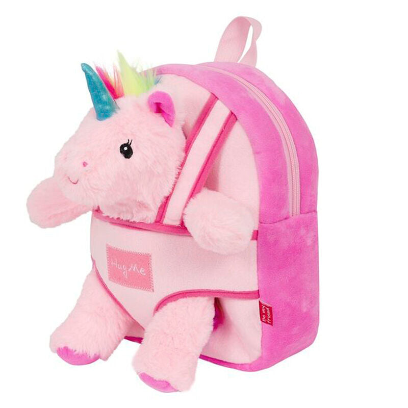 Sac à dos + peluche licorne 26 cm