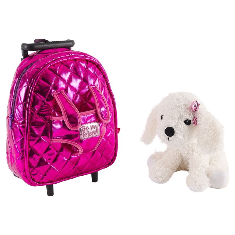Chariot + peluche Didi chien 32 cm