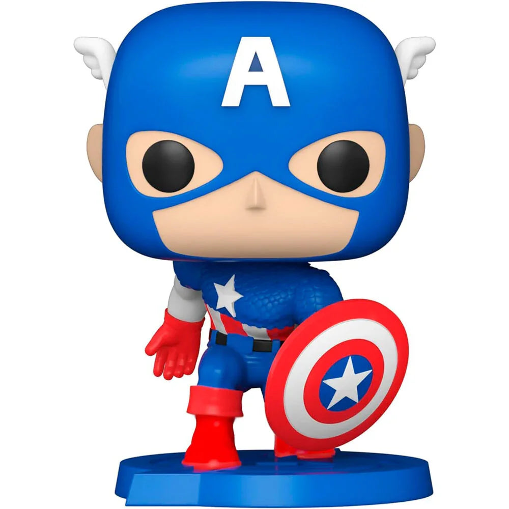 Funko Pop! Avengers Captain America - Figura da Collezione Vinyl Nerdscape