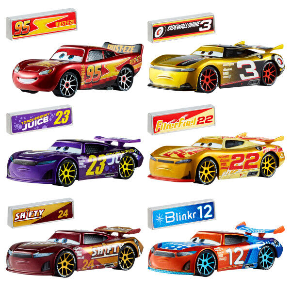 Voitures métalliques Disney Pixar Cars assorties Nascar