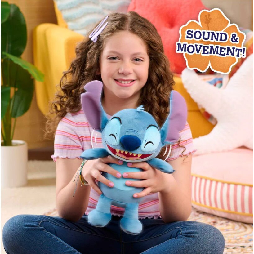 Disney Stitch plush toy 28cm sound & movement - Nerdscape