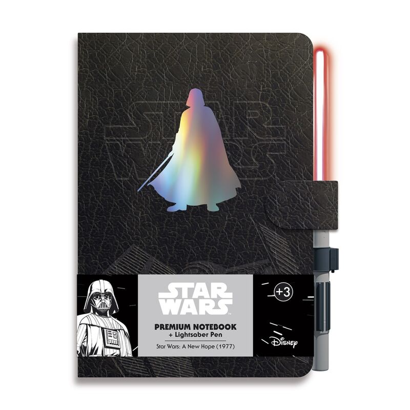 Carnet premium A5 Star Wars Dark Vador + stylo sabre laser
