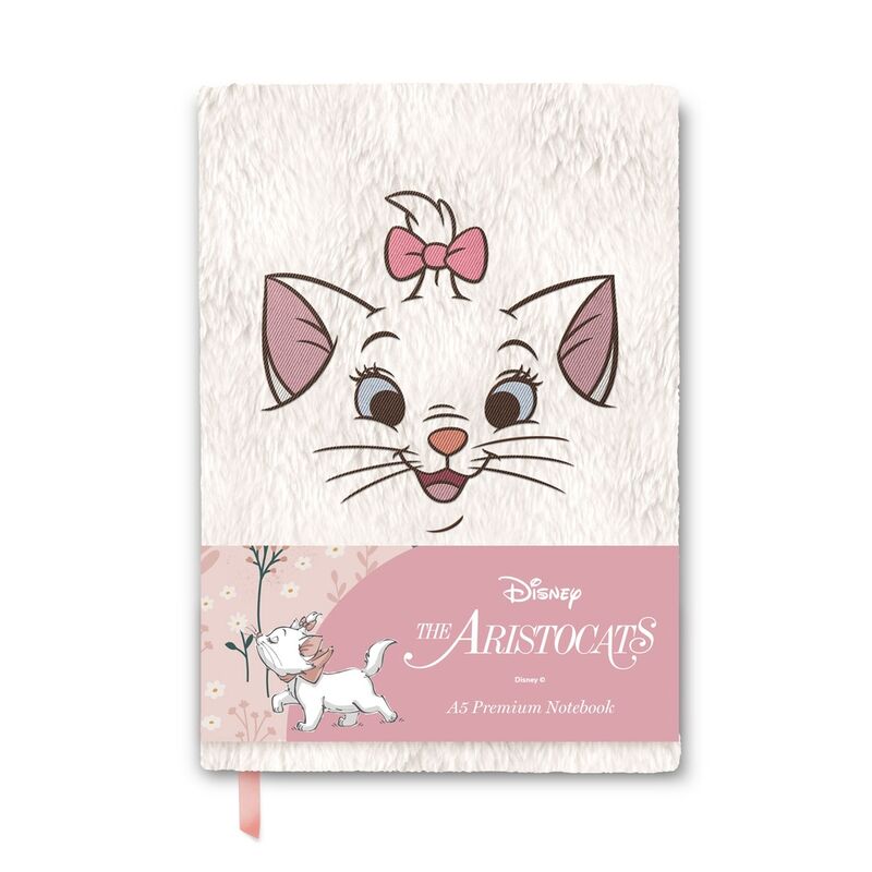 Carnet de notes premium en peluche Disney Les Aristochats A5