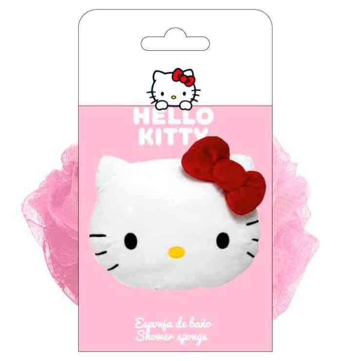 Spugna da bagno Hello Kitty rosa in confezione, accessorio bagno nerd Nerdscape