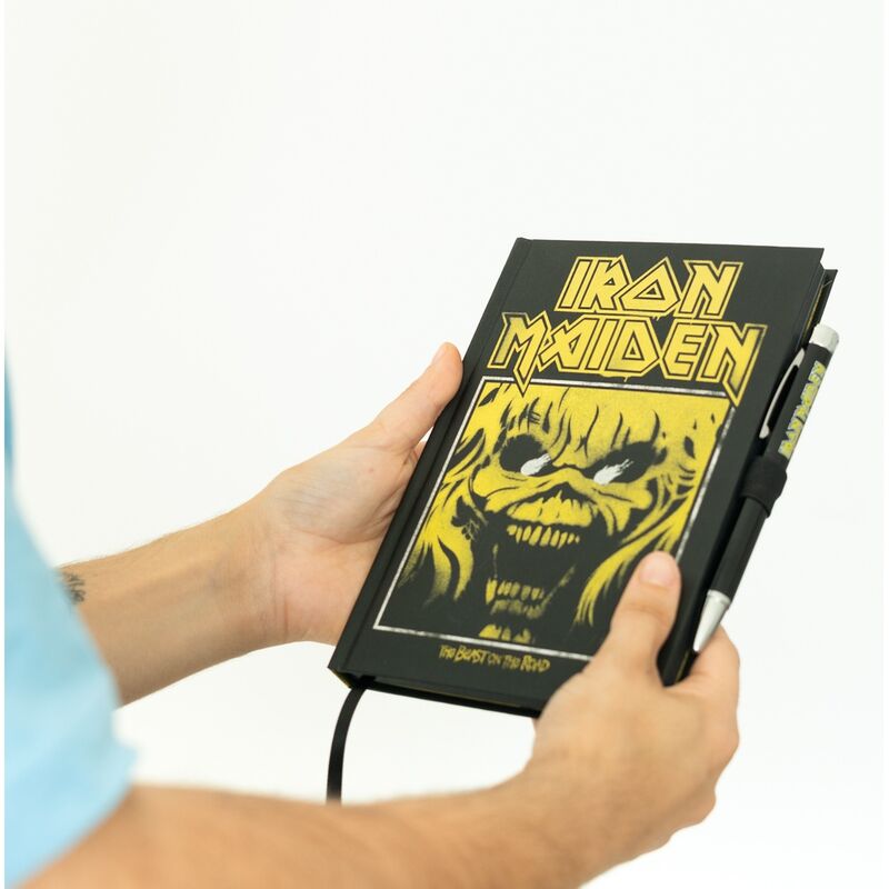 Carnet A5 premium Iron Maiden + stylo projecteur