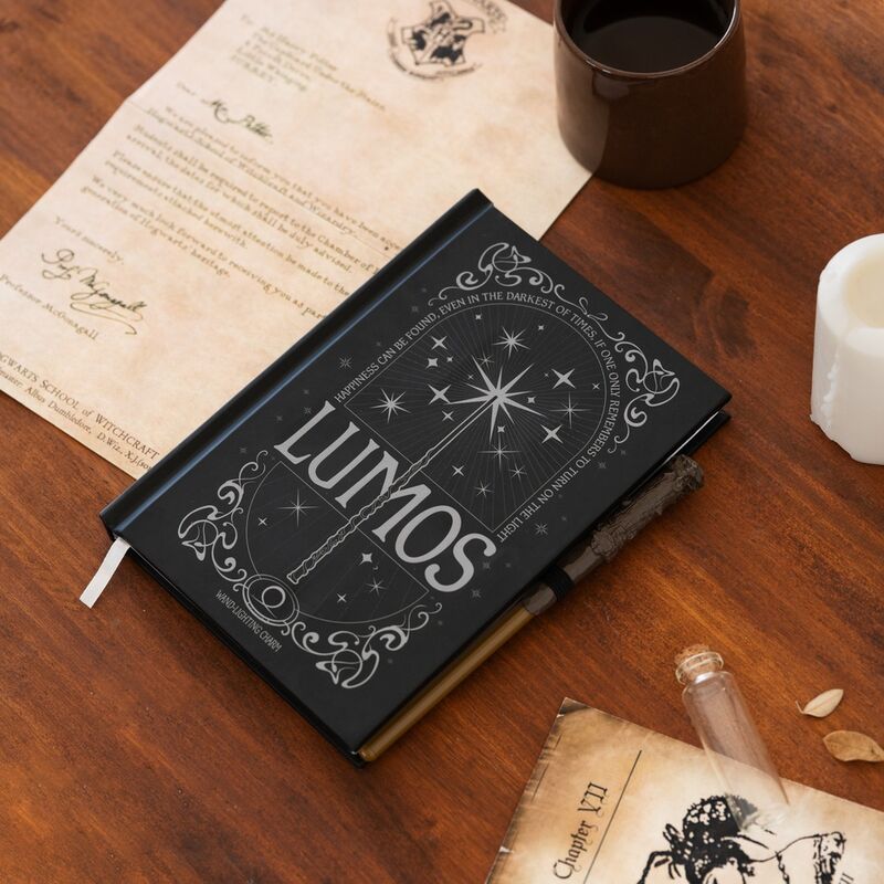 Carnet LED premium Harry Potter Lumos A5 + stylo