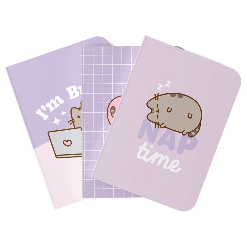 Lot de 3 cahiers A6 Pusheen Moments