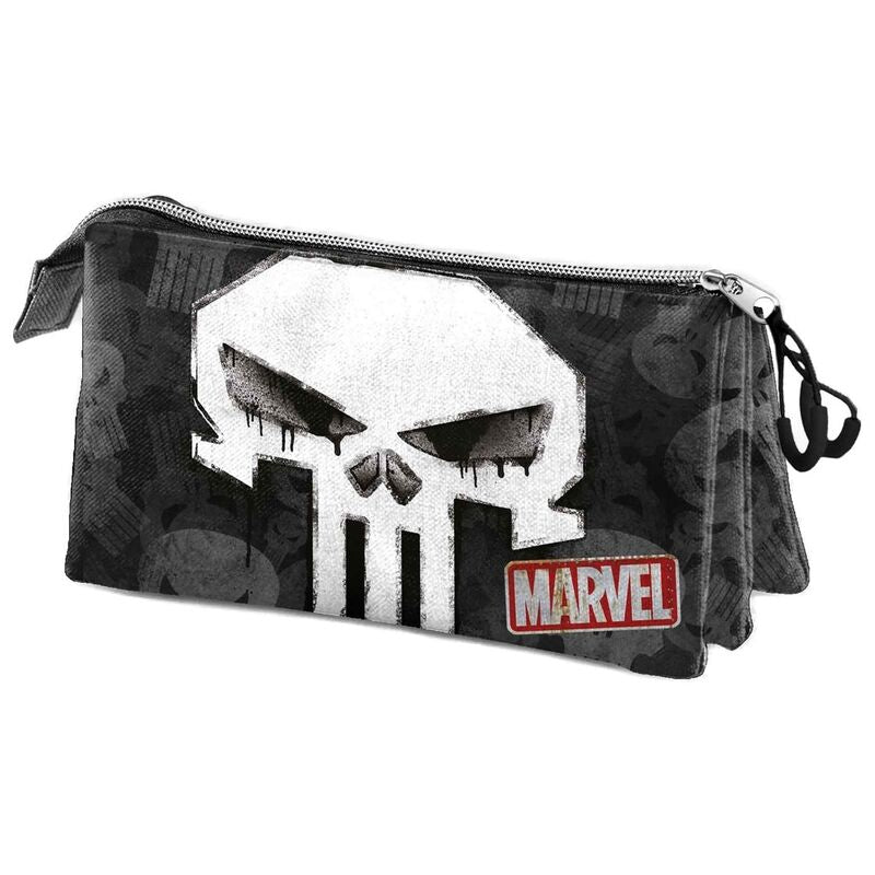 Marvel Punisher Skull triple pencil case