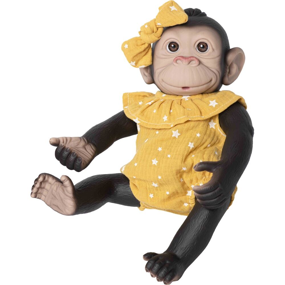 Baby doll reborn monkey yellow onesie
