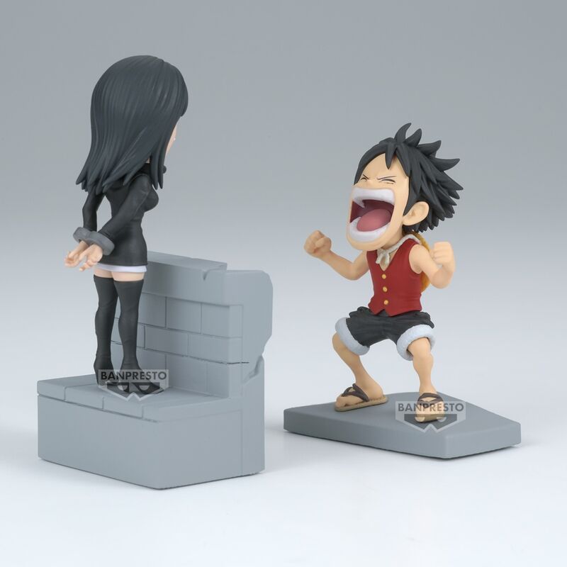 Figurine de collection One Piece Luffy et Nico Robin World de 10 cm