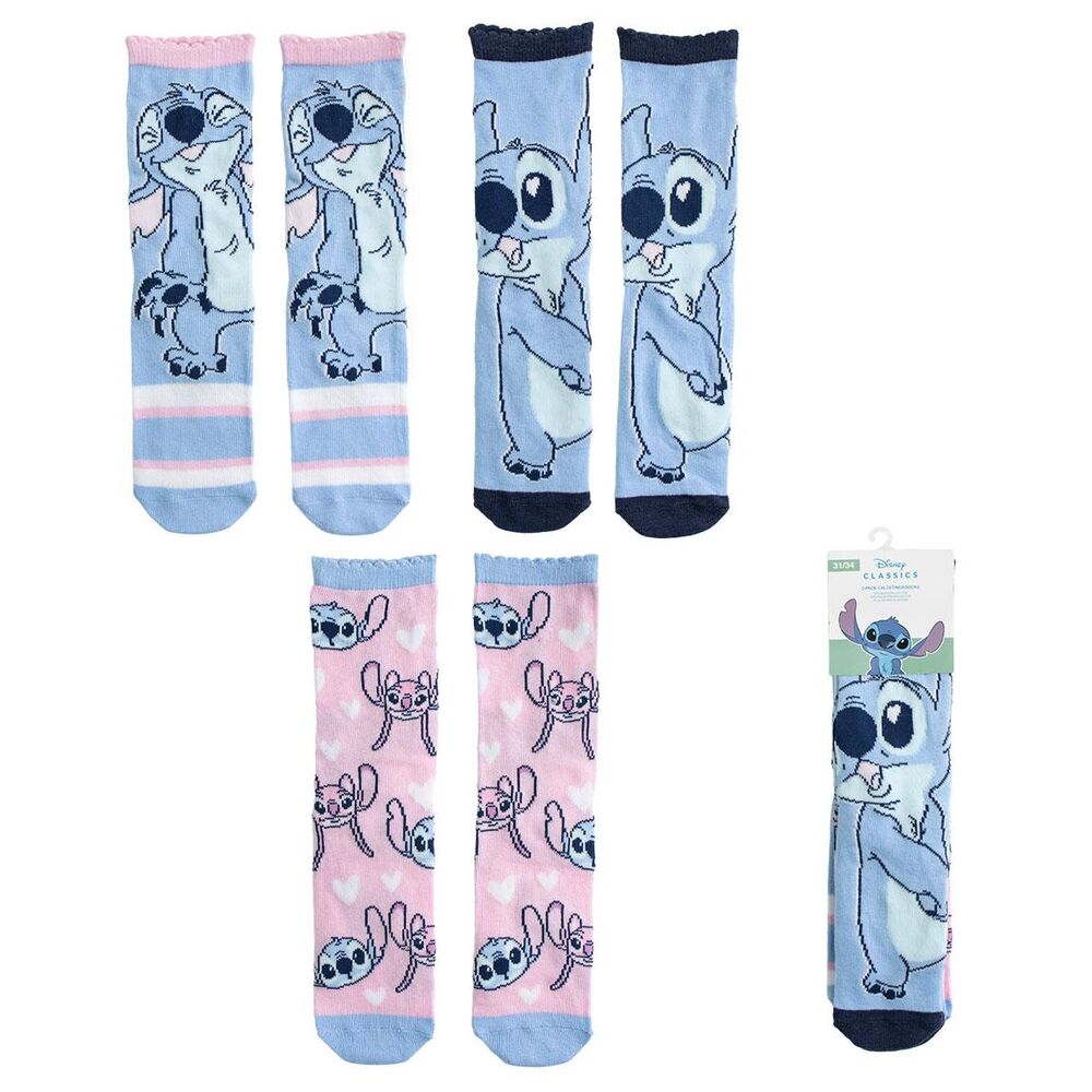 Lot de 3 chaussettes assorties Disney Stitch