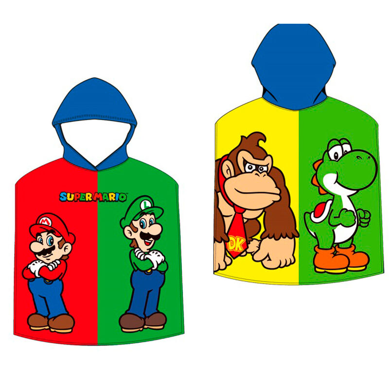 Mario Bros microfibre poncho towel
