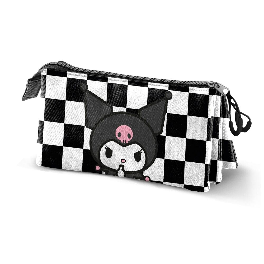 Trousse triple Kuromi Hello Kitty