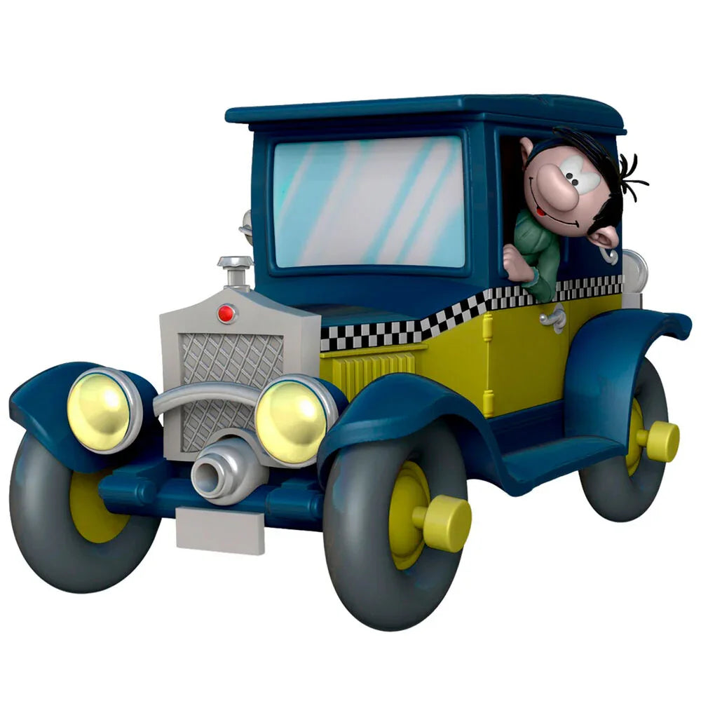 Tirelire Gaston Taxi Fiat 509, figurine de 15 cm