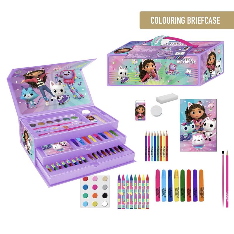 Gabbys Doll House colouring stationery case