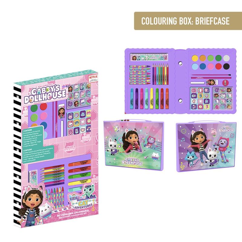 Gabbys Doll House colouring stationery set