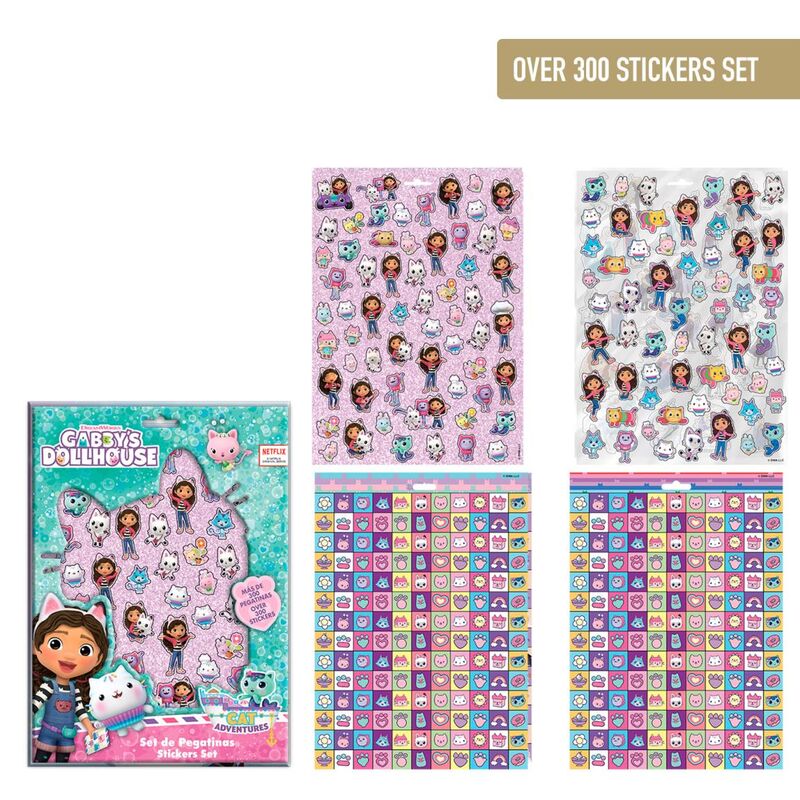 Ensemble d'autocollants pour maison de poupée Gabby