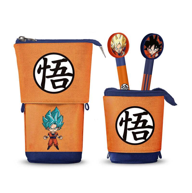 Dragon Ball Super pencil case with 2 erasable pens and cute pen holder