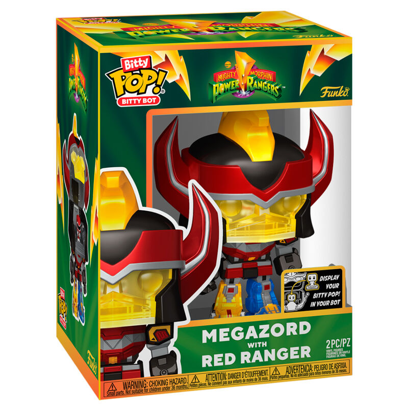 Figurine Bitty Bots Mighty Morphin Power Rangers Megazord avec le Ranger Rouge