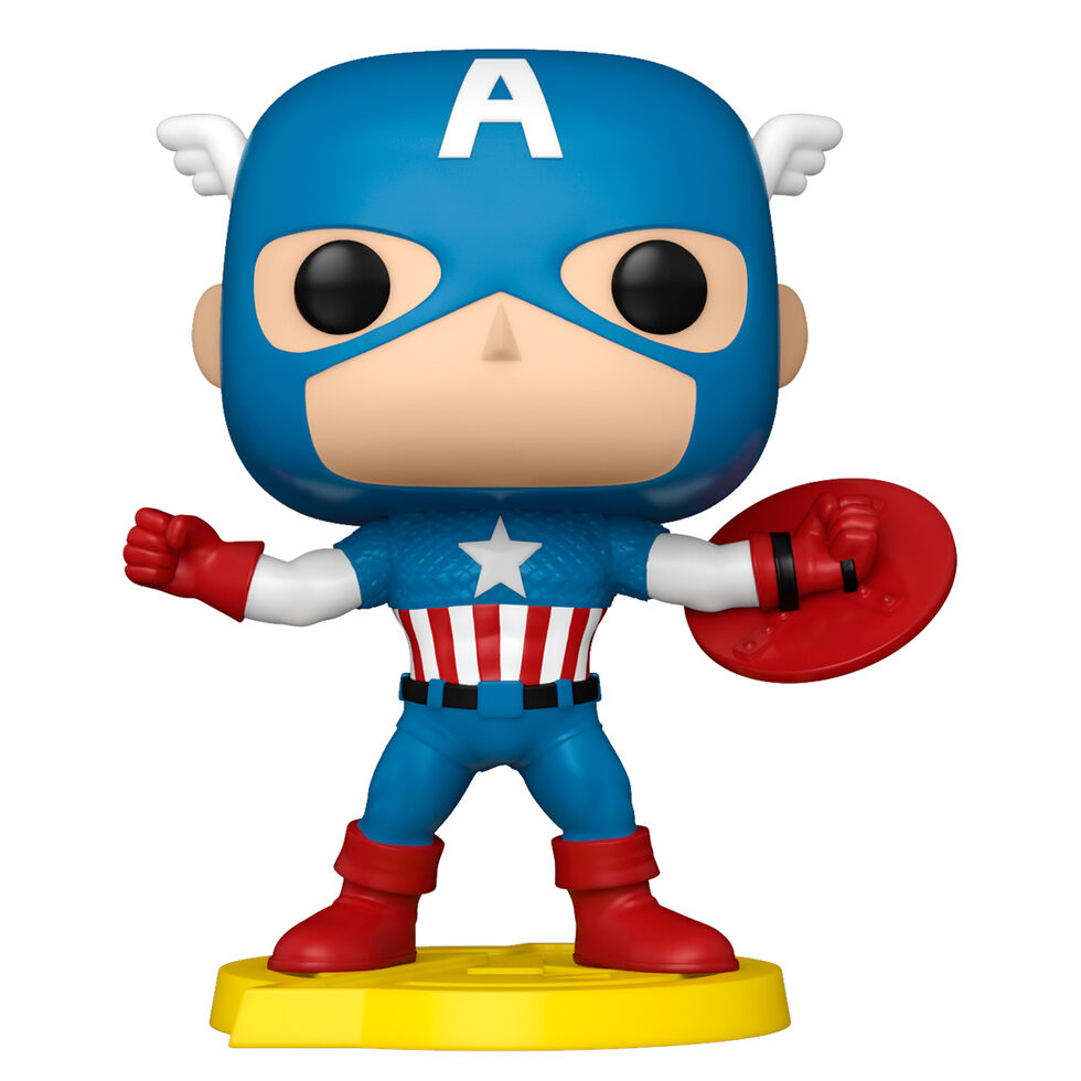 Figurine POP Captain America (couverture de comics Marvel Avengers) - Exclusivité
