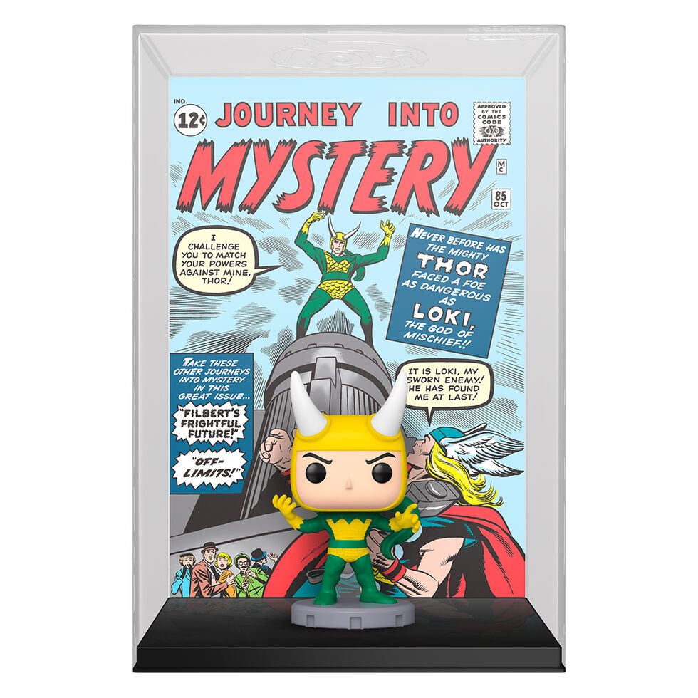 Figurine POP Loki exclusive Marvel, couverture de comics