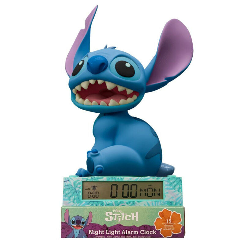 Lampe 3D Disney Stitch avec réveil