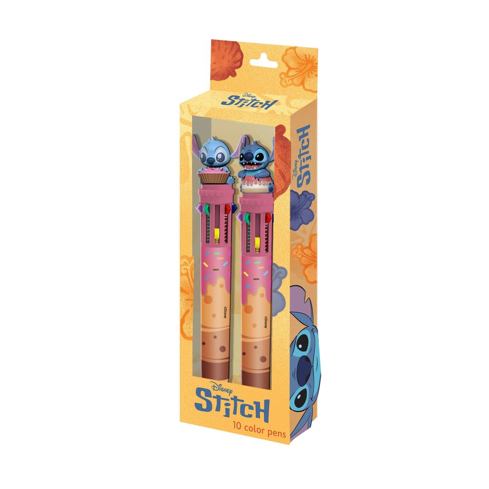 Lot de 2 stylos Disney Stitch, 10 couleurs