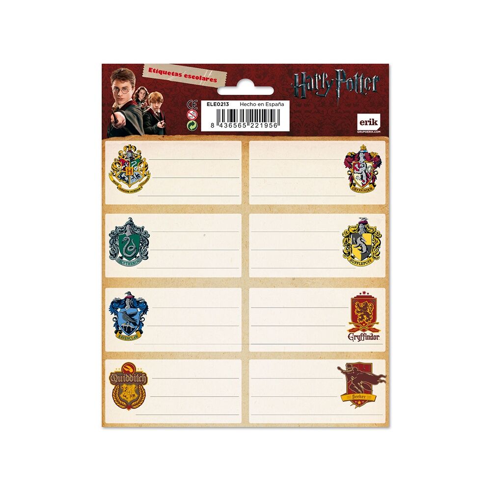 Nerdscape Harry Potter Scudi - Set da 16 Etichette da Collezione 8x4cm Nerdscape