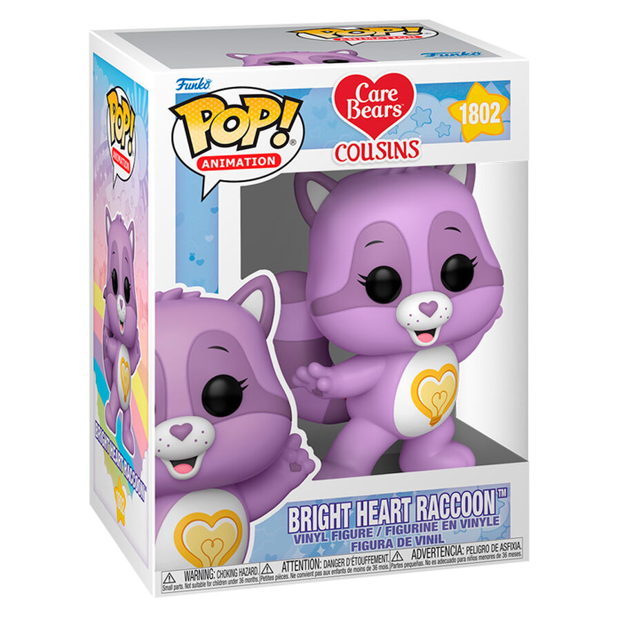 Figurine POP Care Bears Raton laveur au cœur lumineux