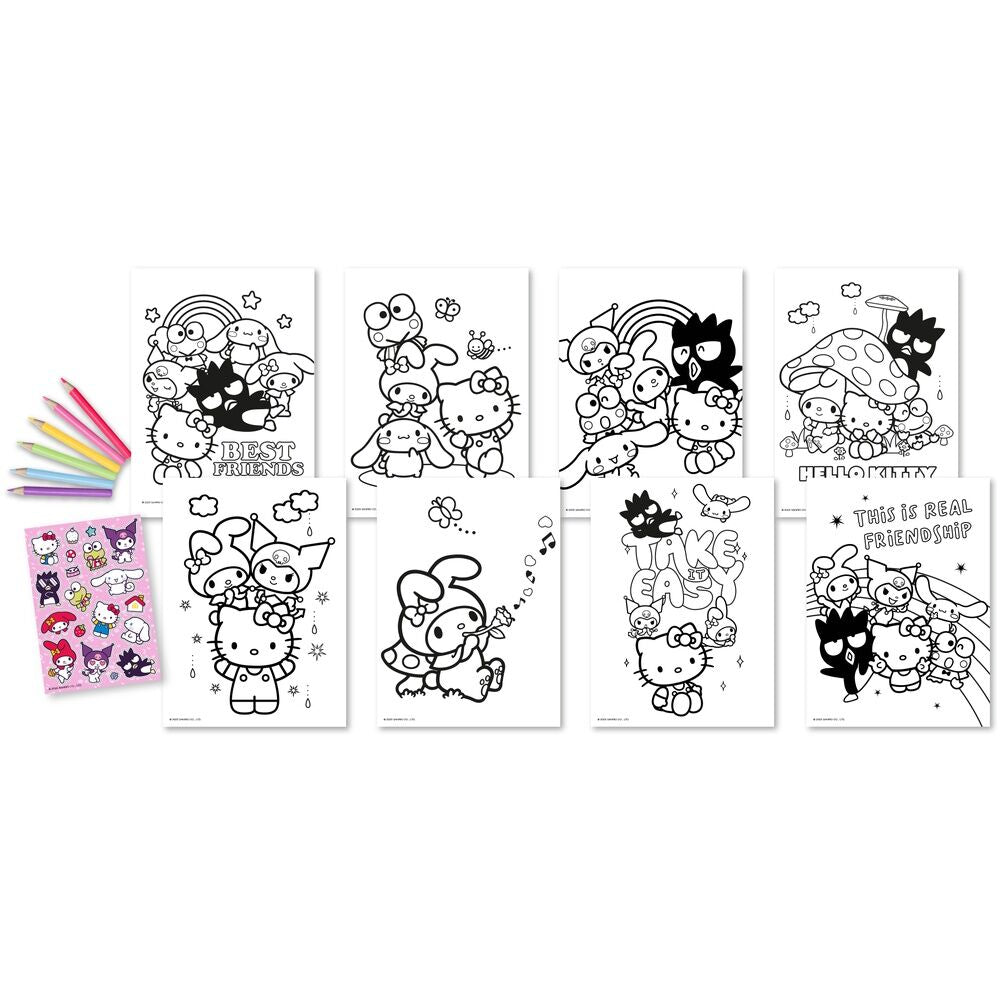 Hello Kitty and Friends Sticker coloring set