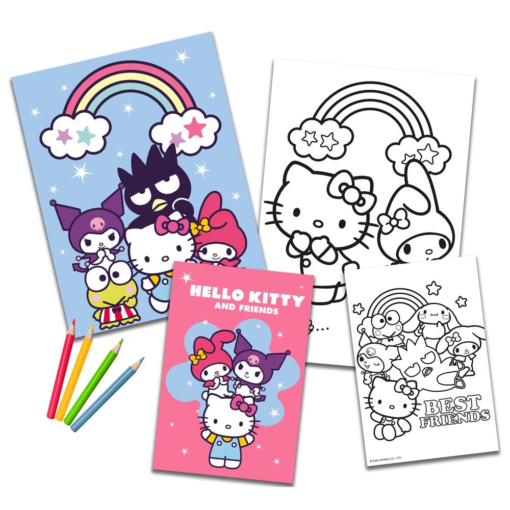 Ensemble de coloriage Hello Kitty et ses amis