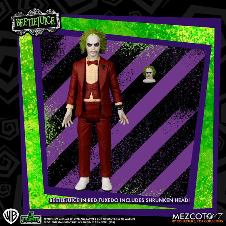 Figurine Beetlejuice - Beetlejuice en smoking rouge, 9,5 cm