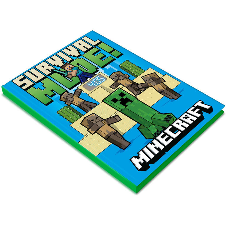 Carnet Minecraft avec horloge LED