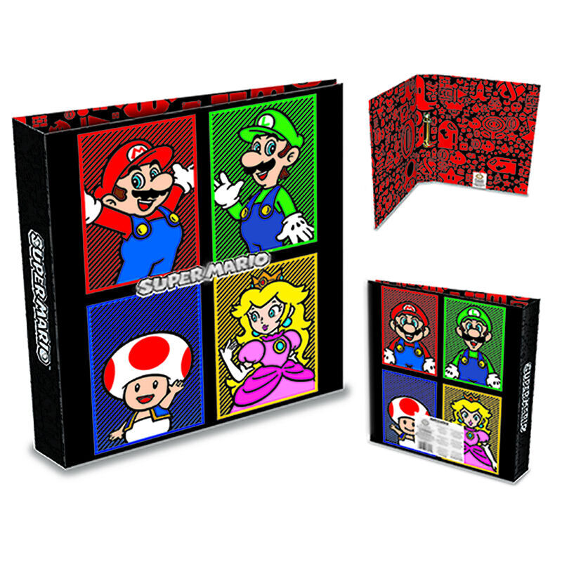 Super Mario Bros A4 folder rings