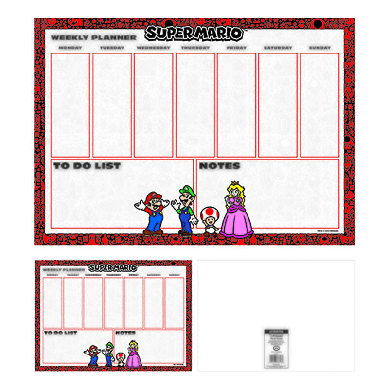 Super Mario Bros A4 Weekly planner