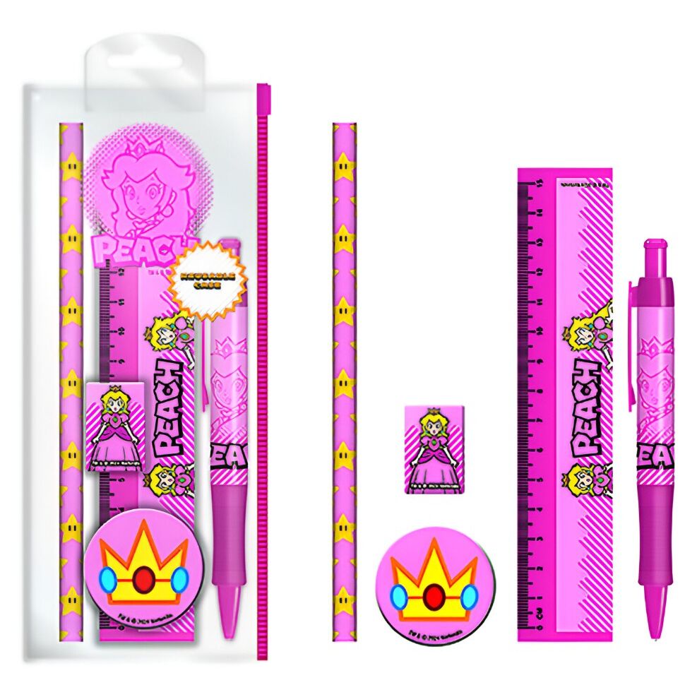 Ensemble de papeterie Super Mario Bros Peach