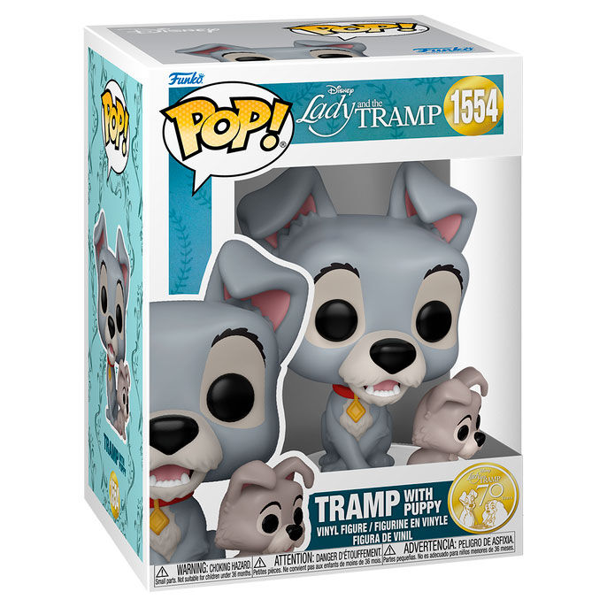Funko Pop! Disney Lady and the Tramp Tramp with Puppy - Figura da Collezione Vinyl