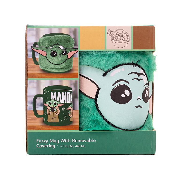 Star Wars Mandalorian Grogu Mug with teddy bear cover 440ml Nerdscape