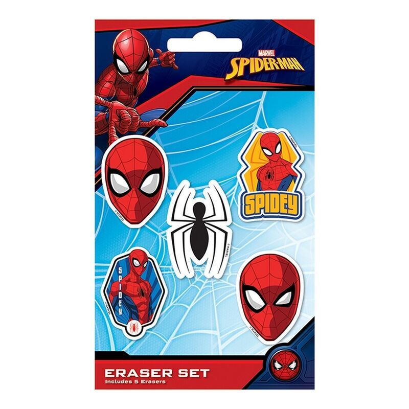Marvel Spiderman pack 5 erasers