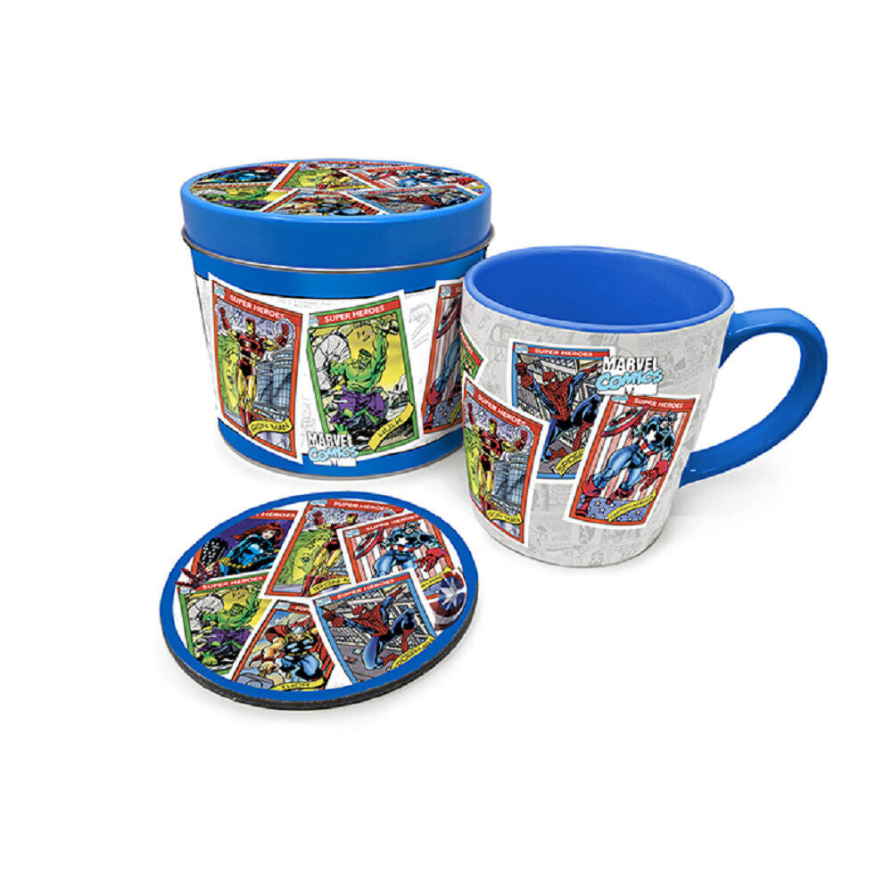 Marvel Gift tin mug + coaster
