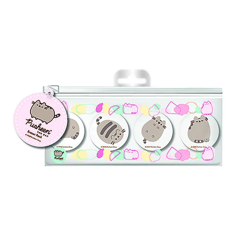 Pusheen Pencil case with 4 erasers Nerdscape