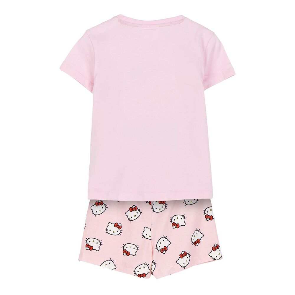 Pigiama rosa da bambina con t-shirt e pantaloncini stampati Hello Kitty, Nerdscape.