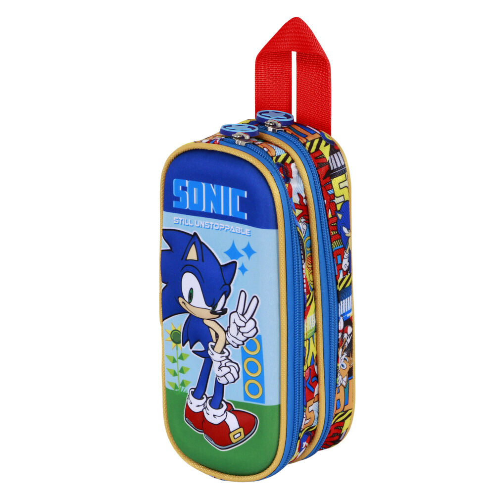 Sonic The Hedgehog 3D double pencil case