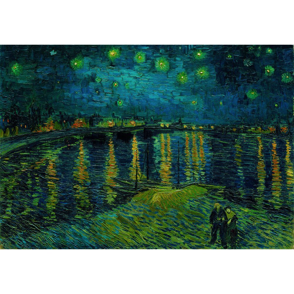 Puzzle de 1000 pièces « La Nuit étoilée sur le Rhône » de Van Gogh, inspiré du musée