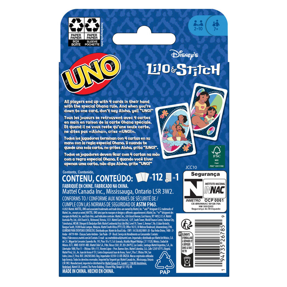 UNO Lilo & Stitch Disney card game Nerdscape
