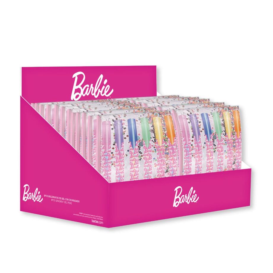 Barbie pack 6 gel pens
