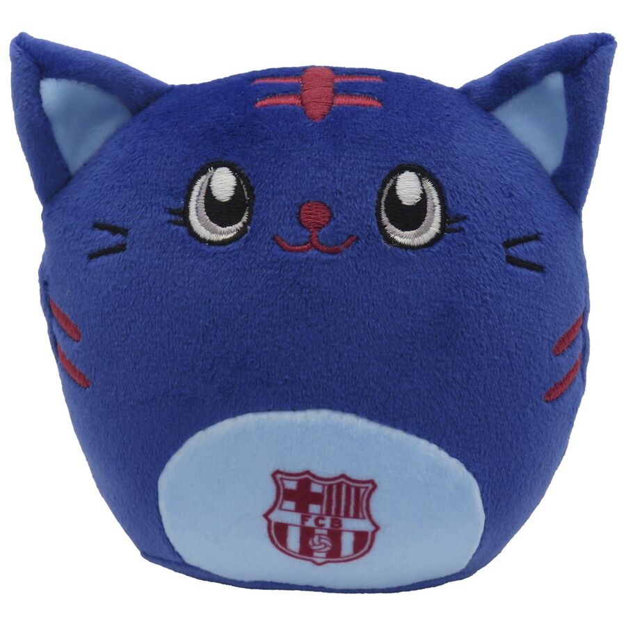 Peluche chat FC Barcelone squishy 12 cm