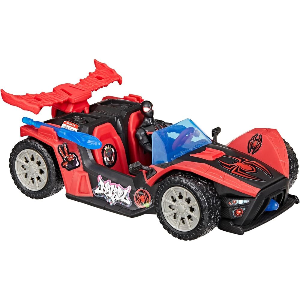 Voiture lance-missiles Marvel Spider-Man Venom Versus + figurine Miles Morales